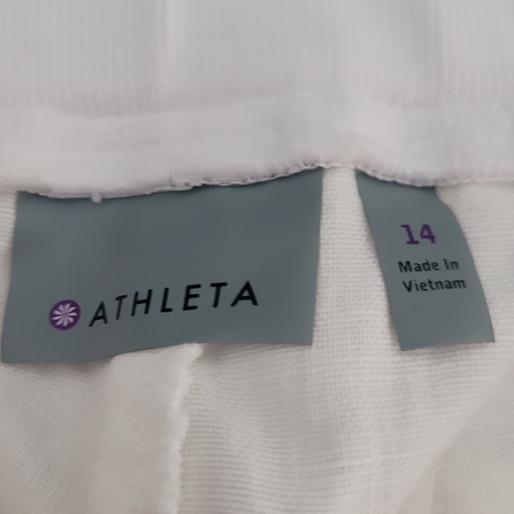 Athleta Pull On 100% Linen Shorts Size 14 - Picture 12 of 16